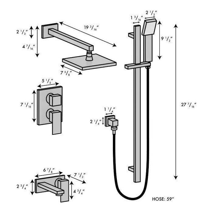 ZLINE Bliss Shower System in Chrome, BLS-SHS-CH