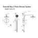 ZLINE Emerald Bay Thermostatic Shower System In Matte Black EMBY-SHS-T2-MB