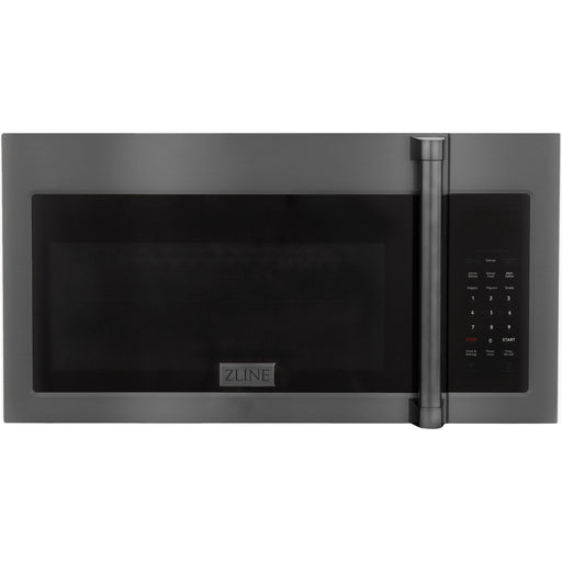 ZLINE Over the Range Convection Microwave Oven in Black Stainless Steel with Traditional Handle and Sensor Cooking, MWO-OTR-H-30-BS