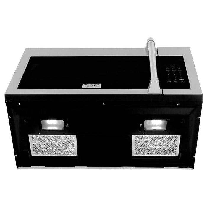 ZLINE Over the Range Convection Microwave Oven in Stainless Steel with Traditional Handle and Sensor Cooking, MWO-OTR-H-30